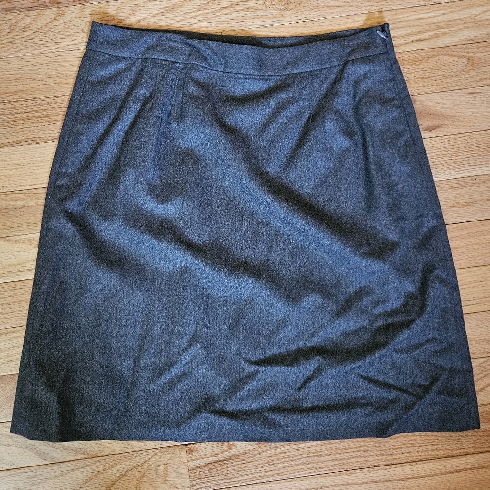 J. Crew Womens Wool Skirt 6 Gray Classic A-line Short Career Academia Lined